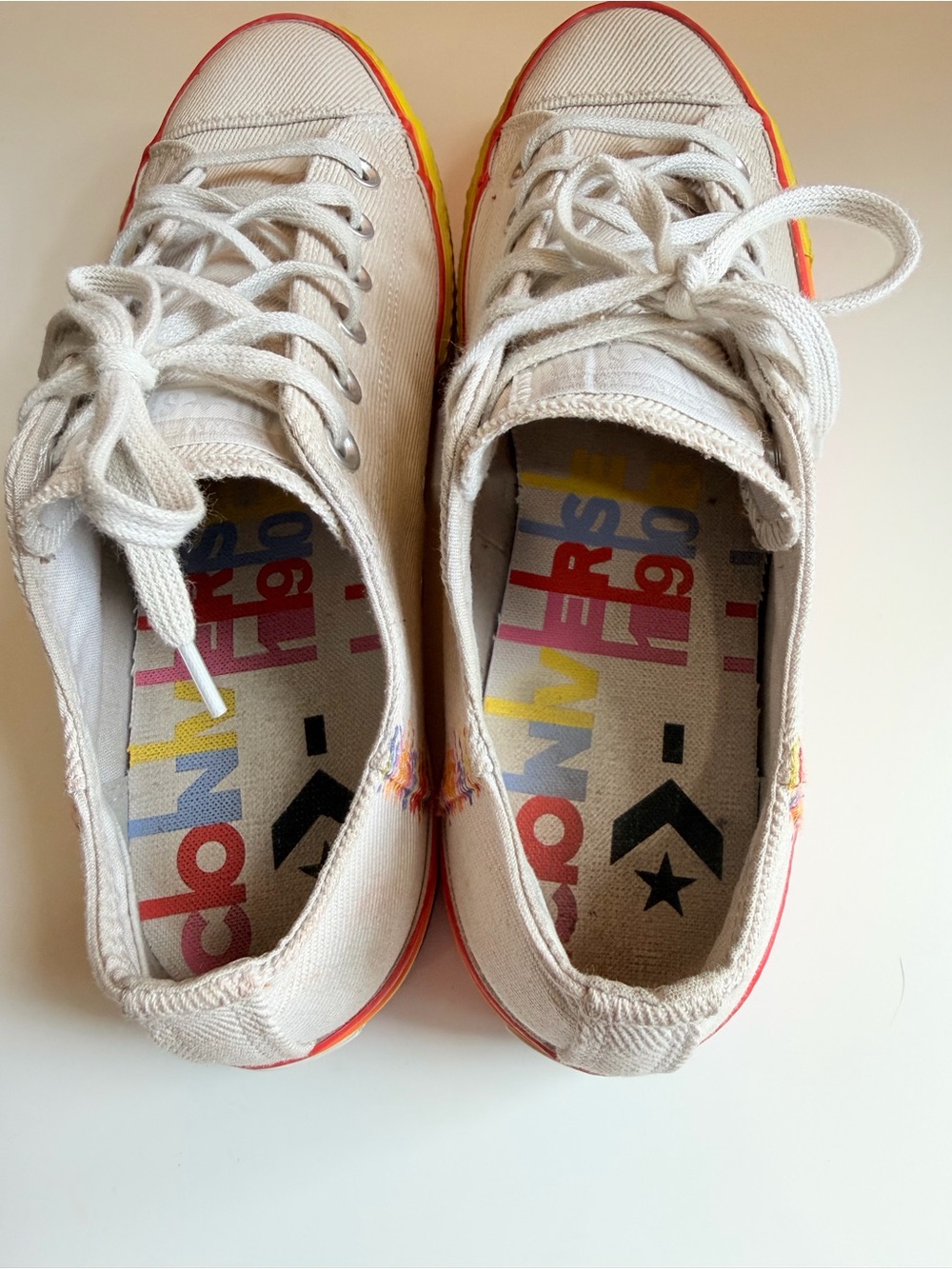 Converse Lift Ox Rainbow Platform 564992C Women SZ 10.5 Excellent - Picture 7 of 11